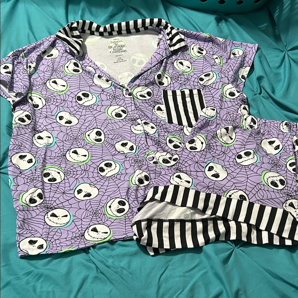 Purple Pajamas with Striped Accents